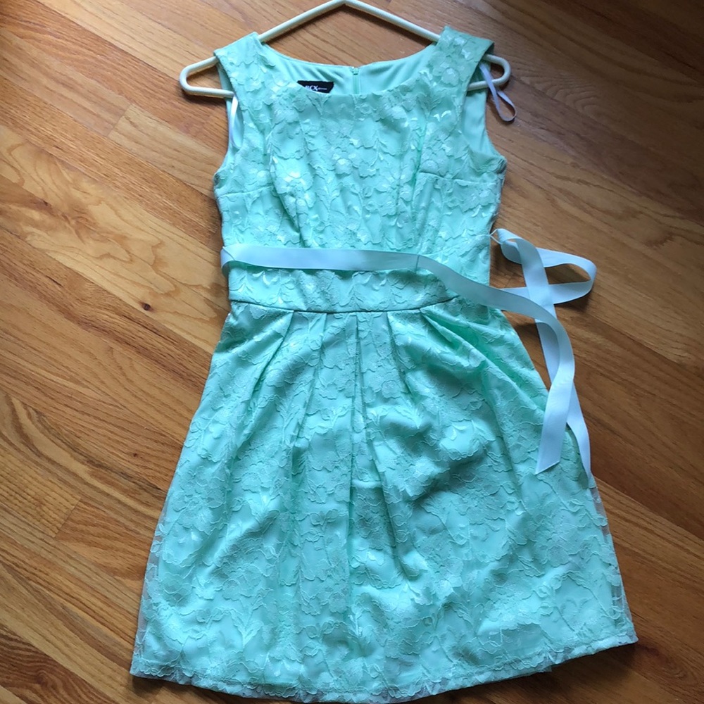 BCX teal lace dress